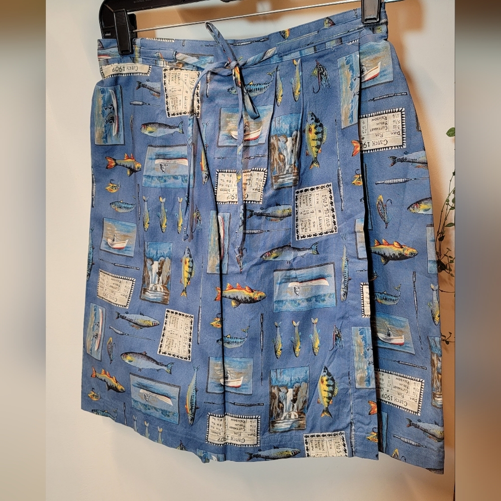Fish Print Skort